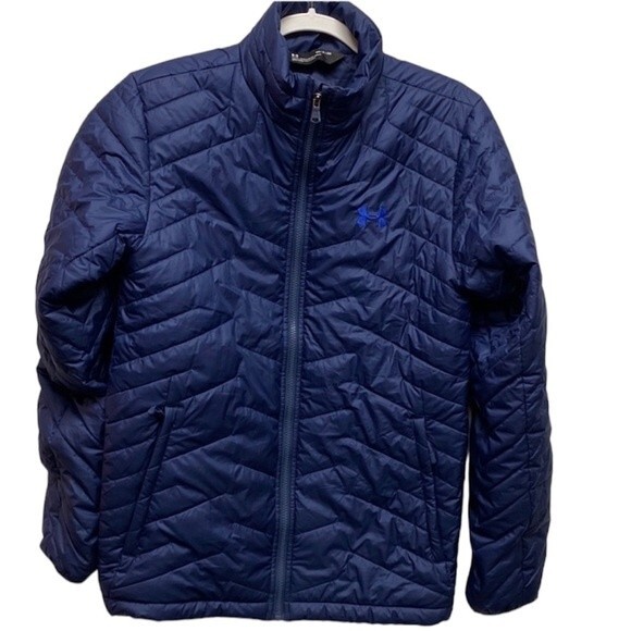 Under Armour UA ColdGear Reactor Puffer Jacket in Navy - Size Small - Picture 1 of 10
